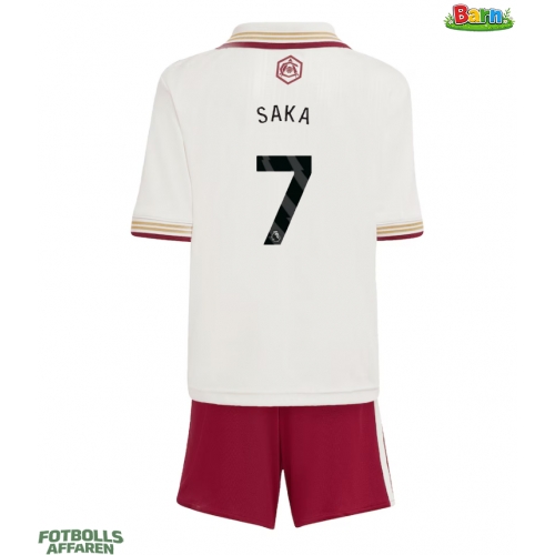 Arsenal Bukayo Saka #7 Tredjeställ Barn 2025-26 Kortärmad (+ Korta byxor)